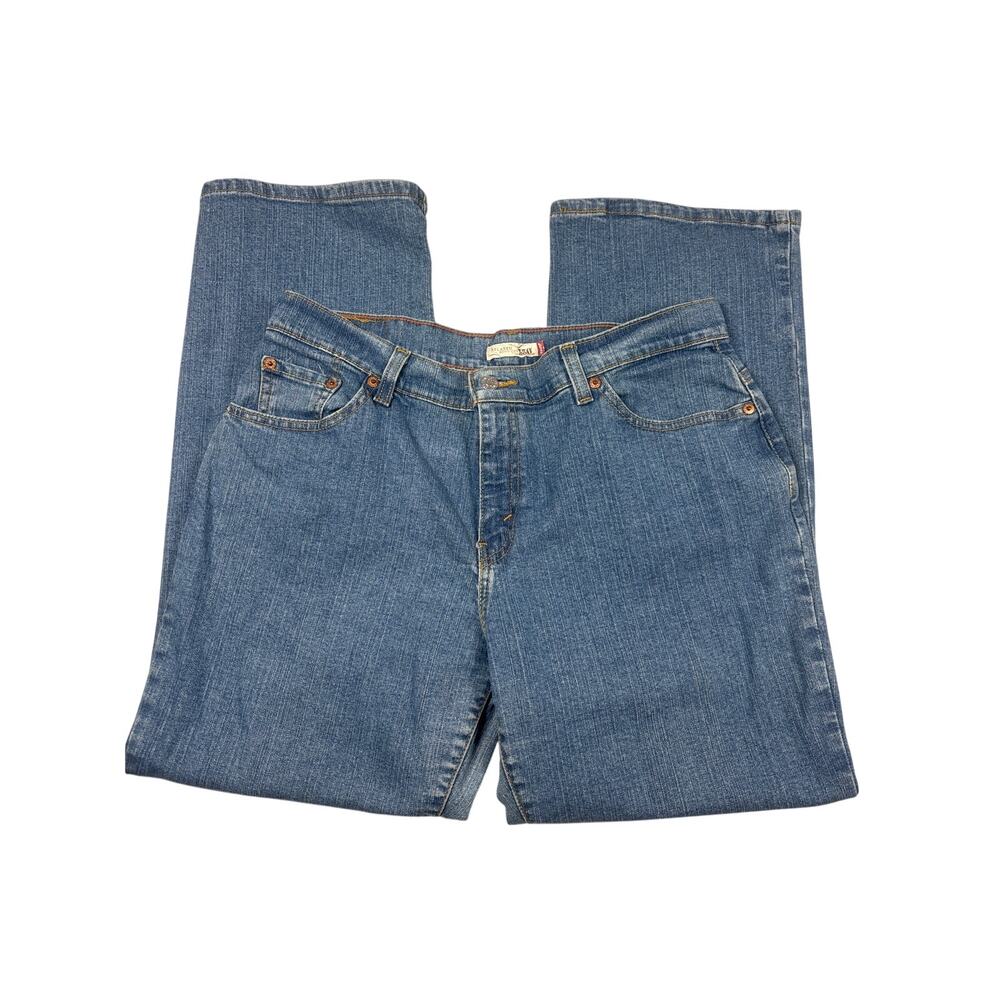 Levi's 550 Jeans Womens 14 M Relaxed Bootcut Light Wash Stretch Denim High Rise